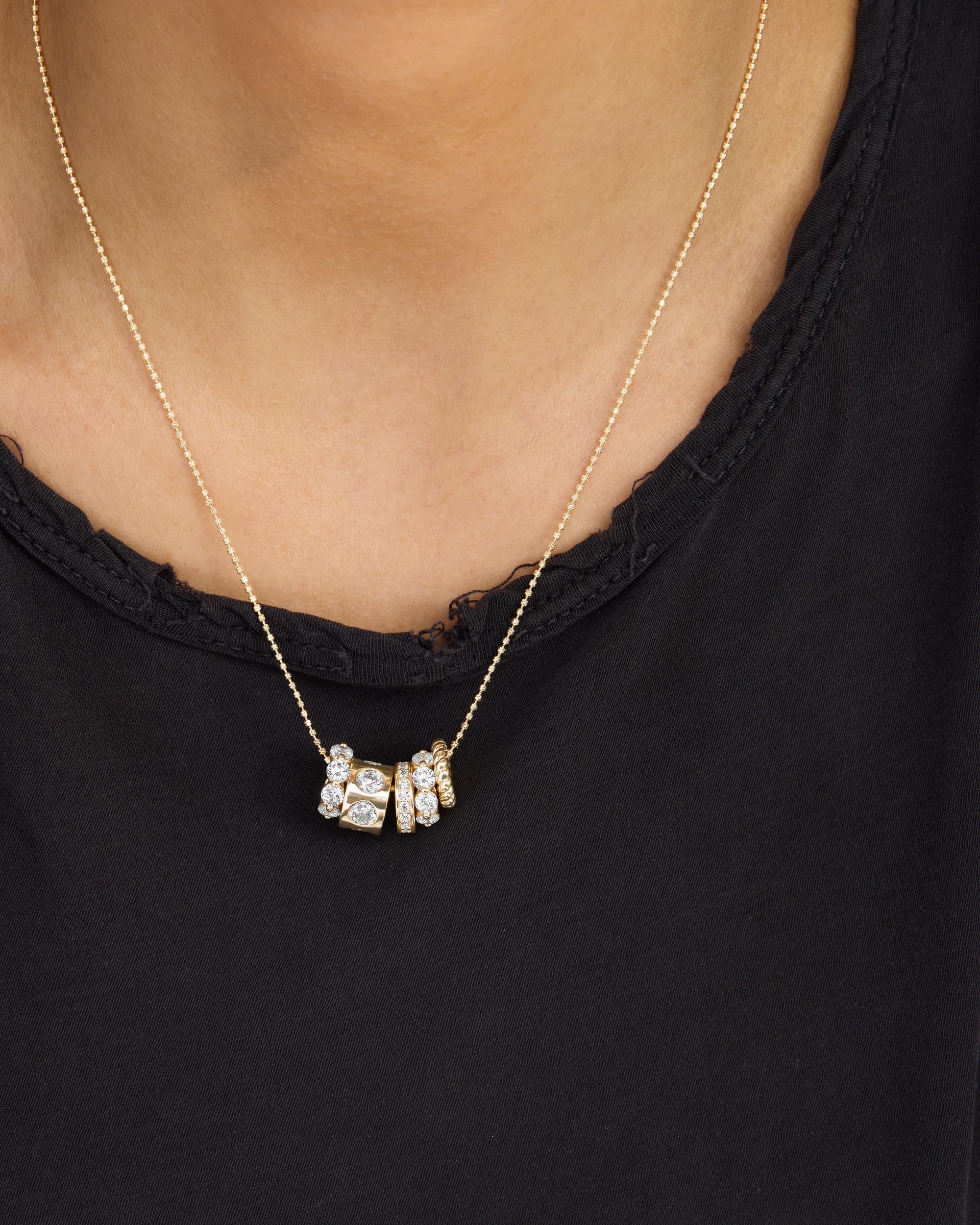 Ashley Venice Necklace - Gold|White Diamondettes - Image 4