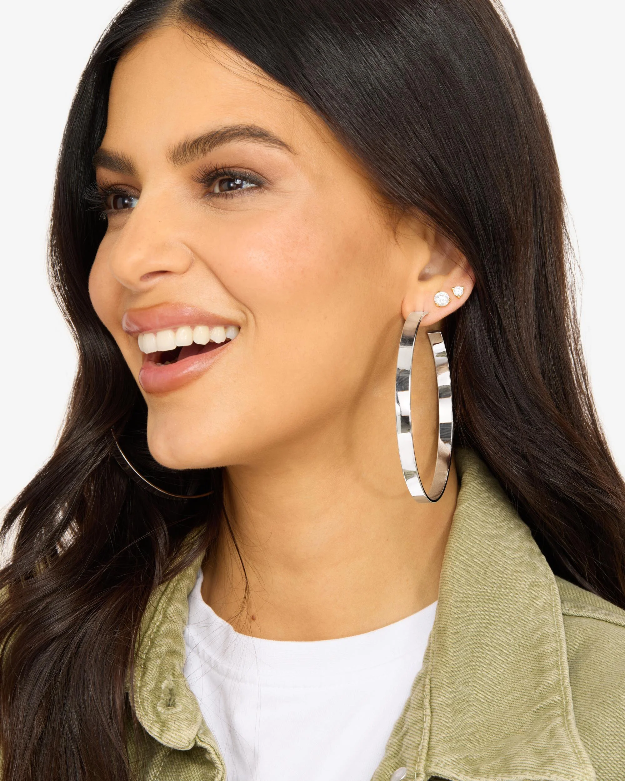 Atlas Hoops 3" - Silver - Image 2