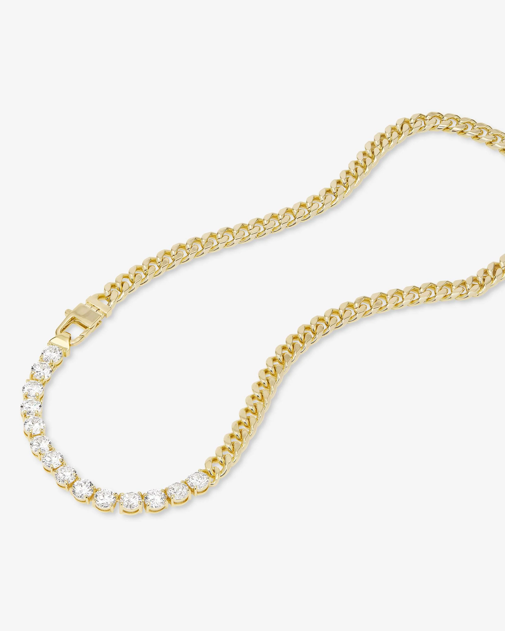 Julian REALLY Loves Diamonds Necklace 6.8mm - Gold|White Diamondettes - Image 5