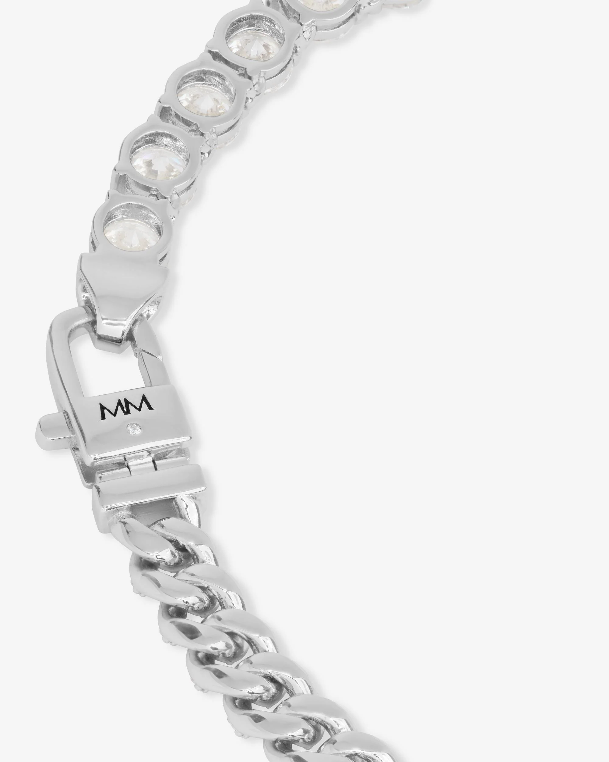 Julian Loves Diamonds Necklace 6.8mm - Silver|White Diamondettes - Image 8