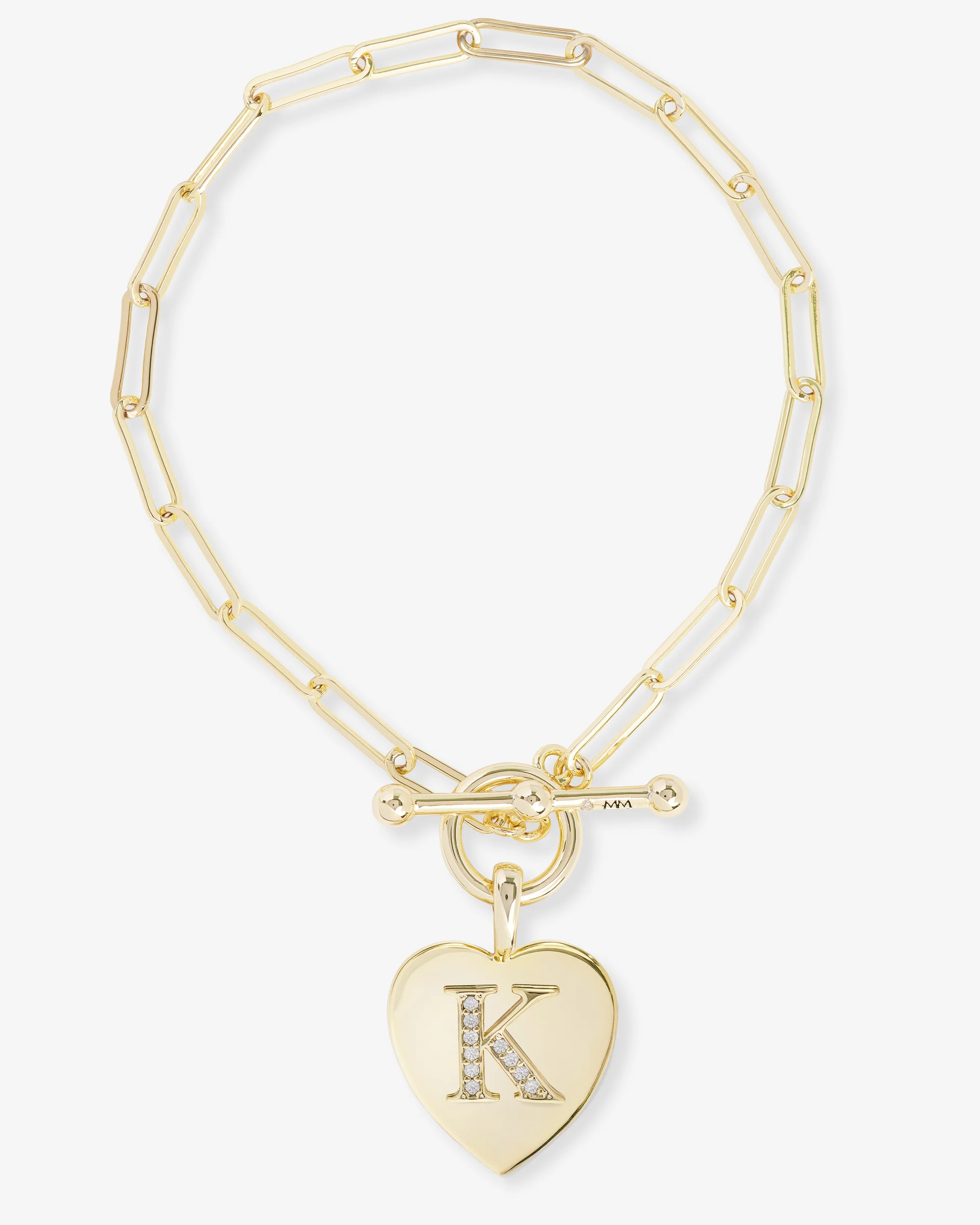 Love Letters Charm Bracelet - Gold|White Diamondettes - Image 11