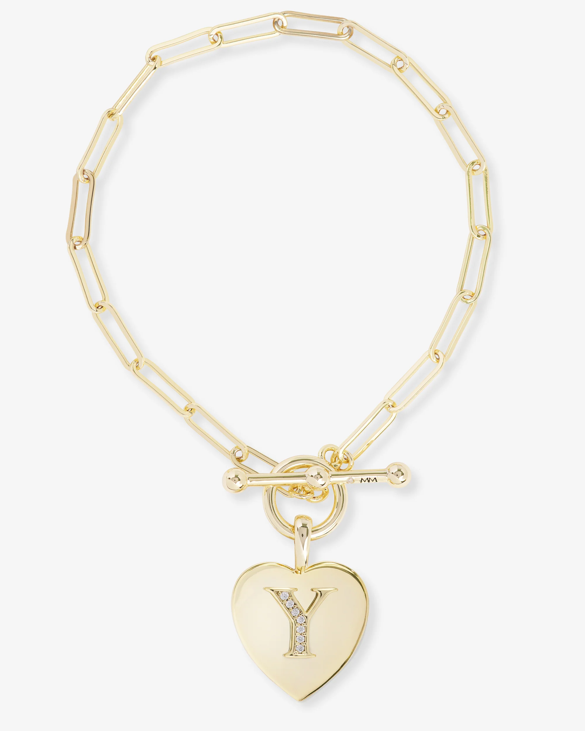 Love Letters Charm Bracelet - Gold|White Diamondettes - Image 25
