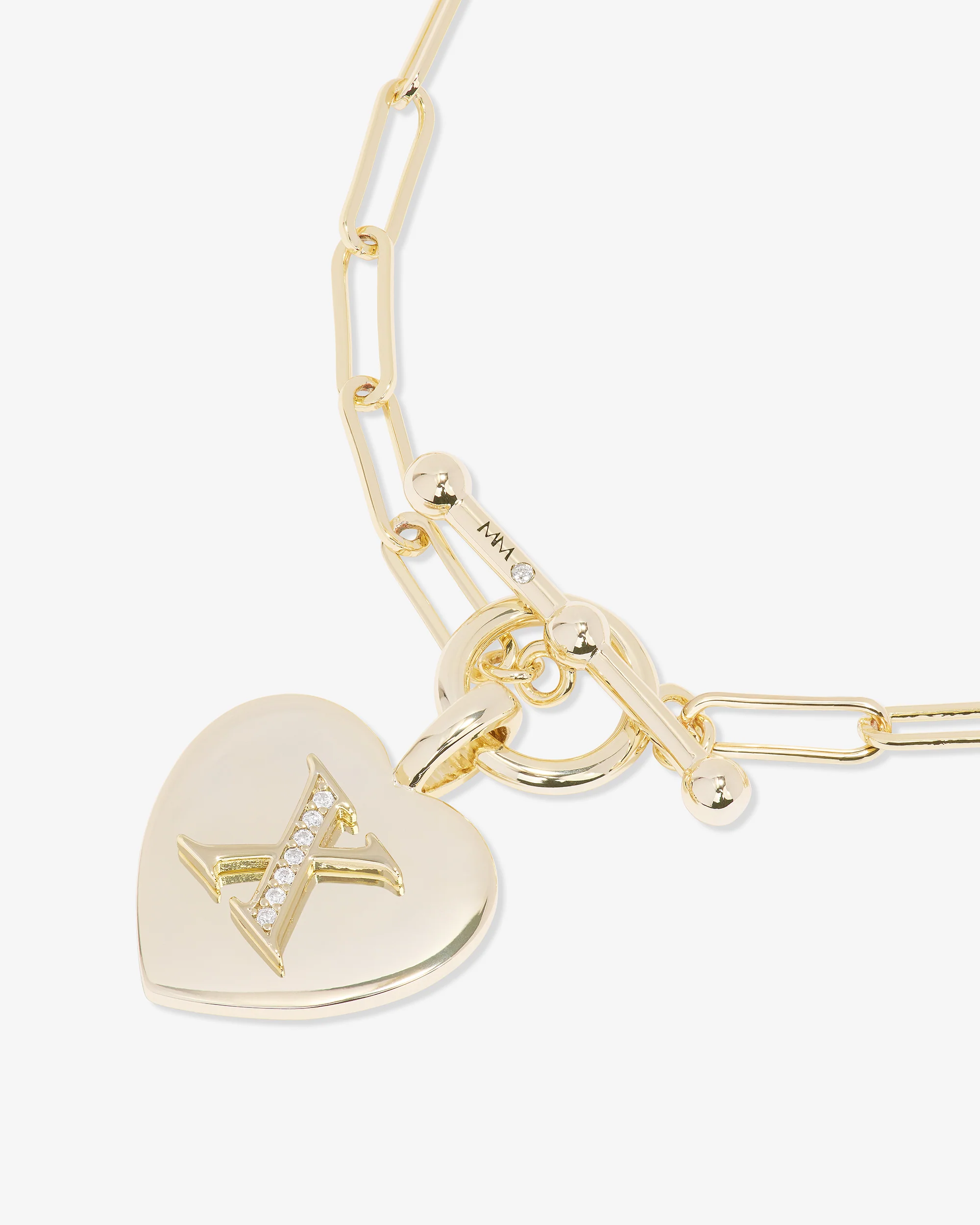 Love Letters Charm Bracelet - Gold|White Diamondettes - Image 51