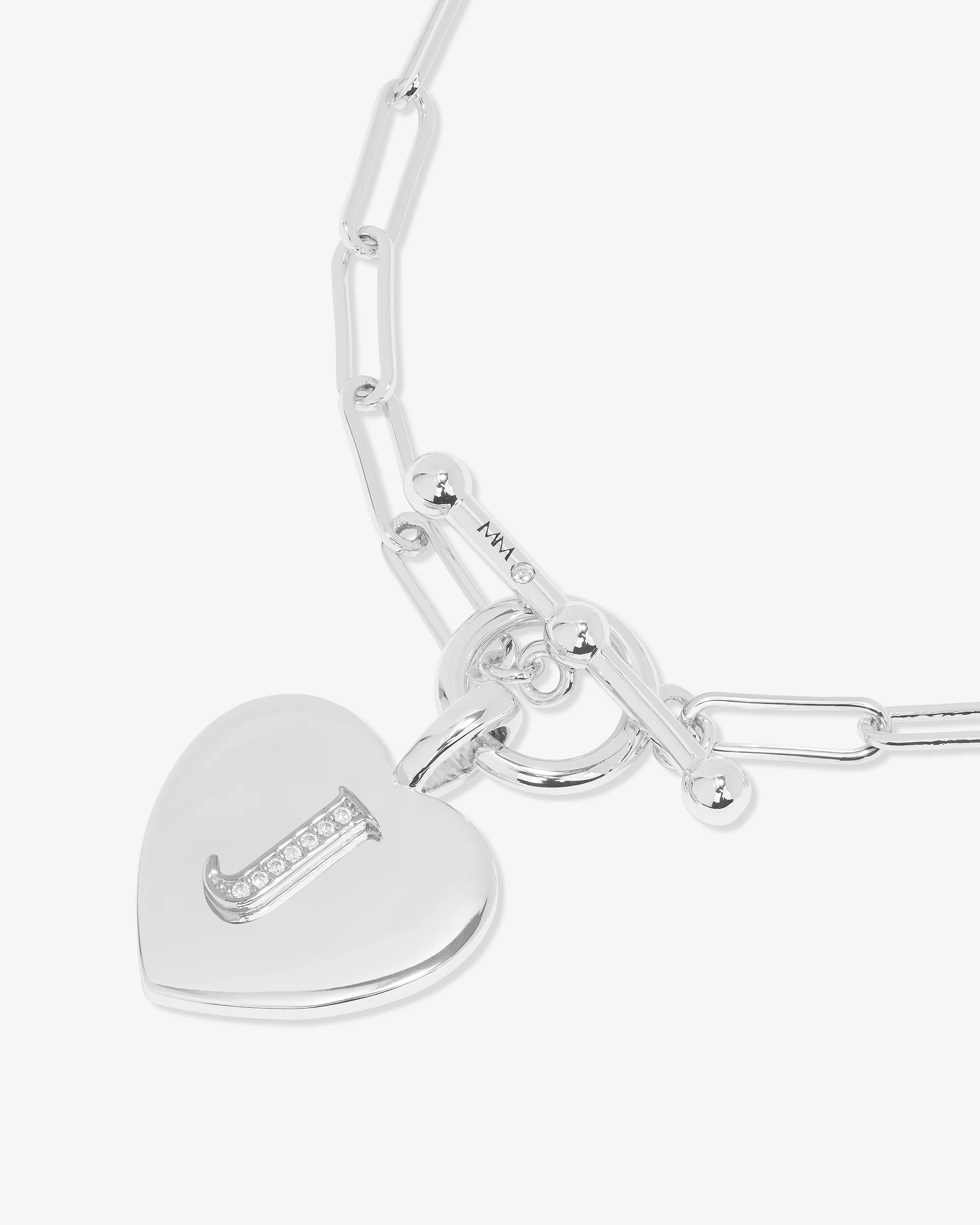 Love Letters Charm Bracelet - Silver|White Diamondettes - Image 37