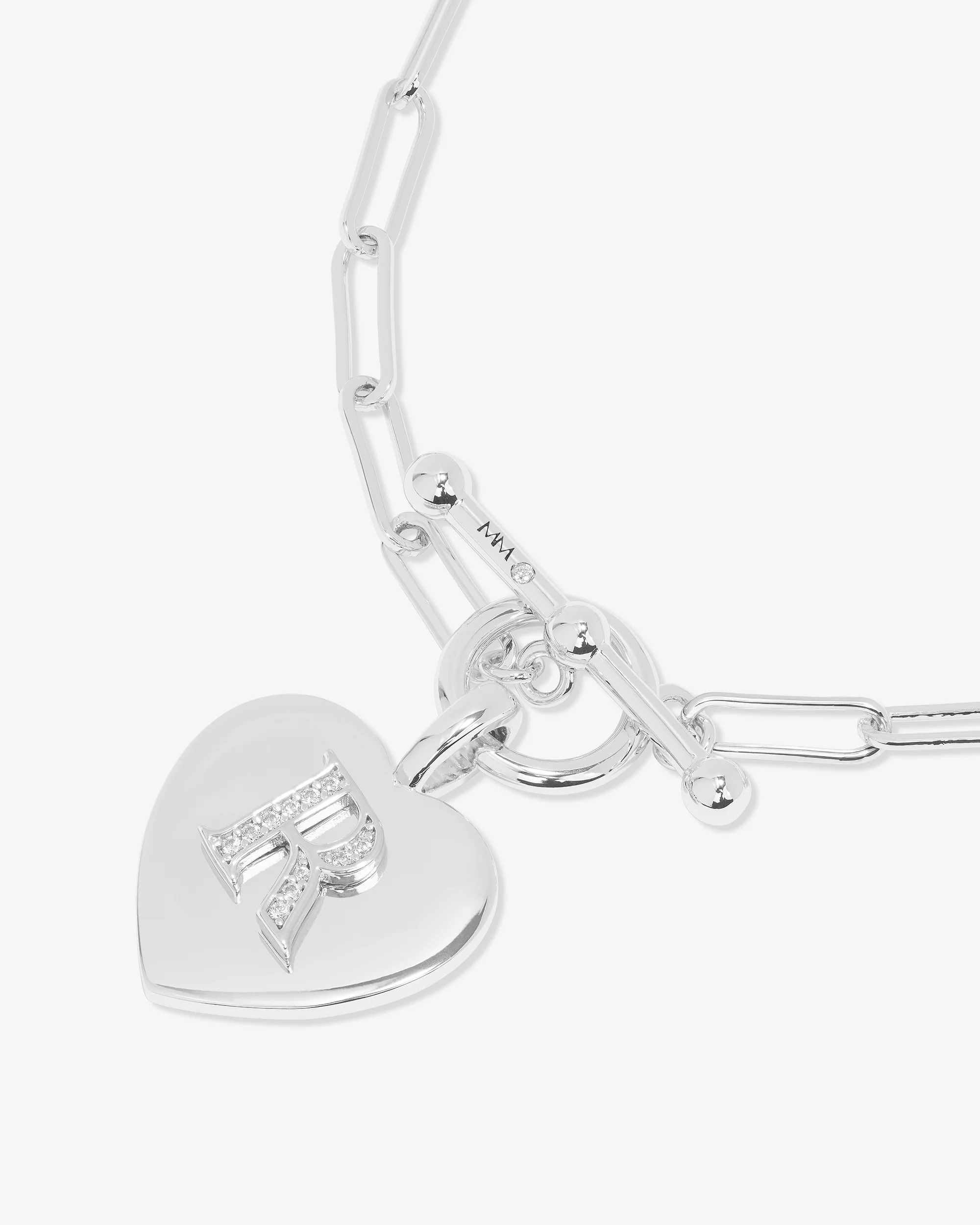 Love Letters Charm Bracelet - Silver|White Diamondettes - Image 45