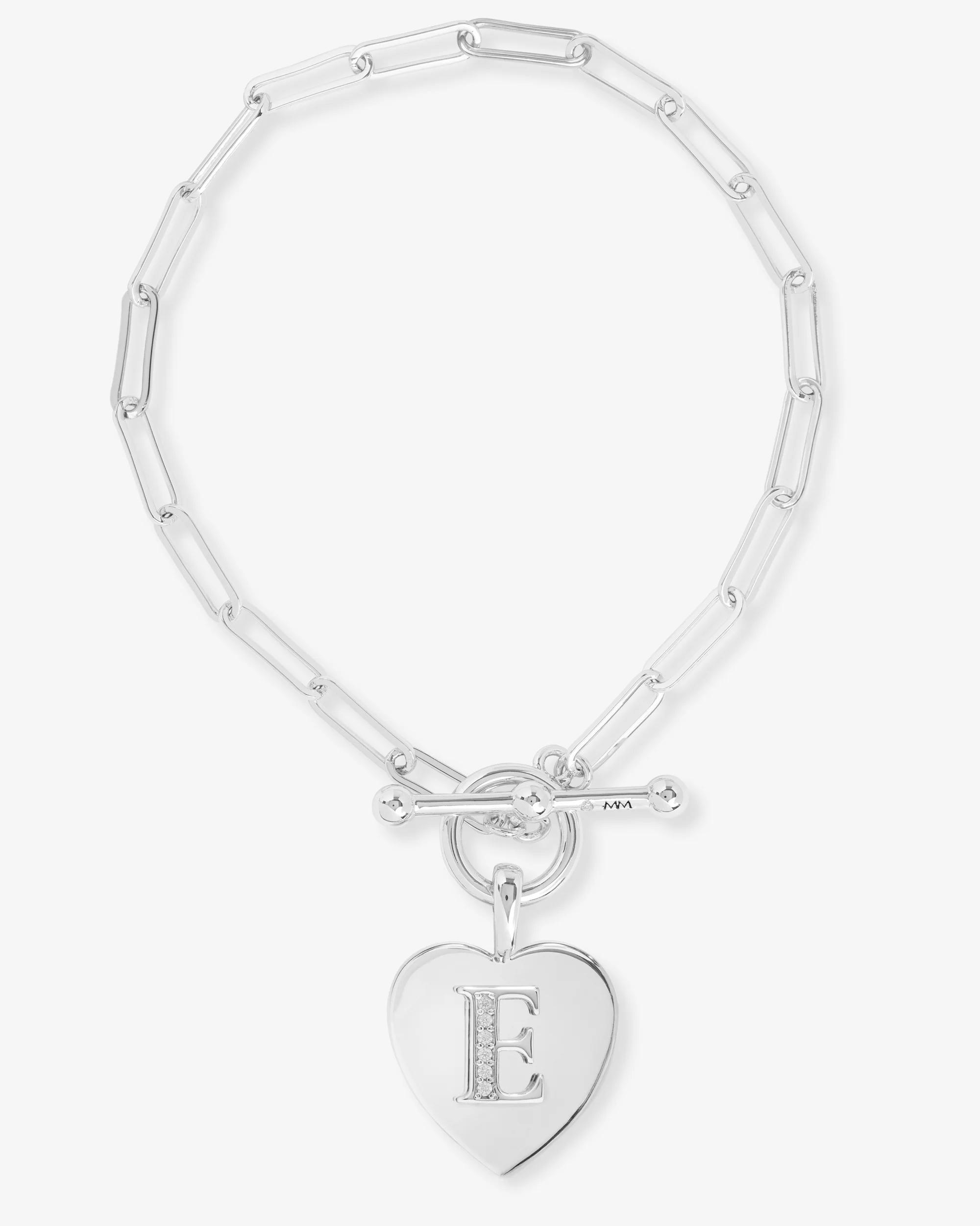 Love Letters Charm Bracelet - Silver|White Diamondettes - Image 5