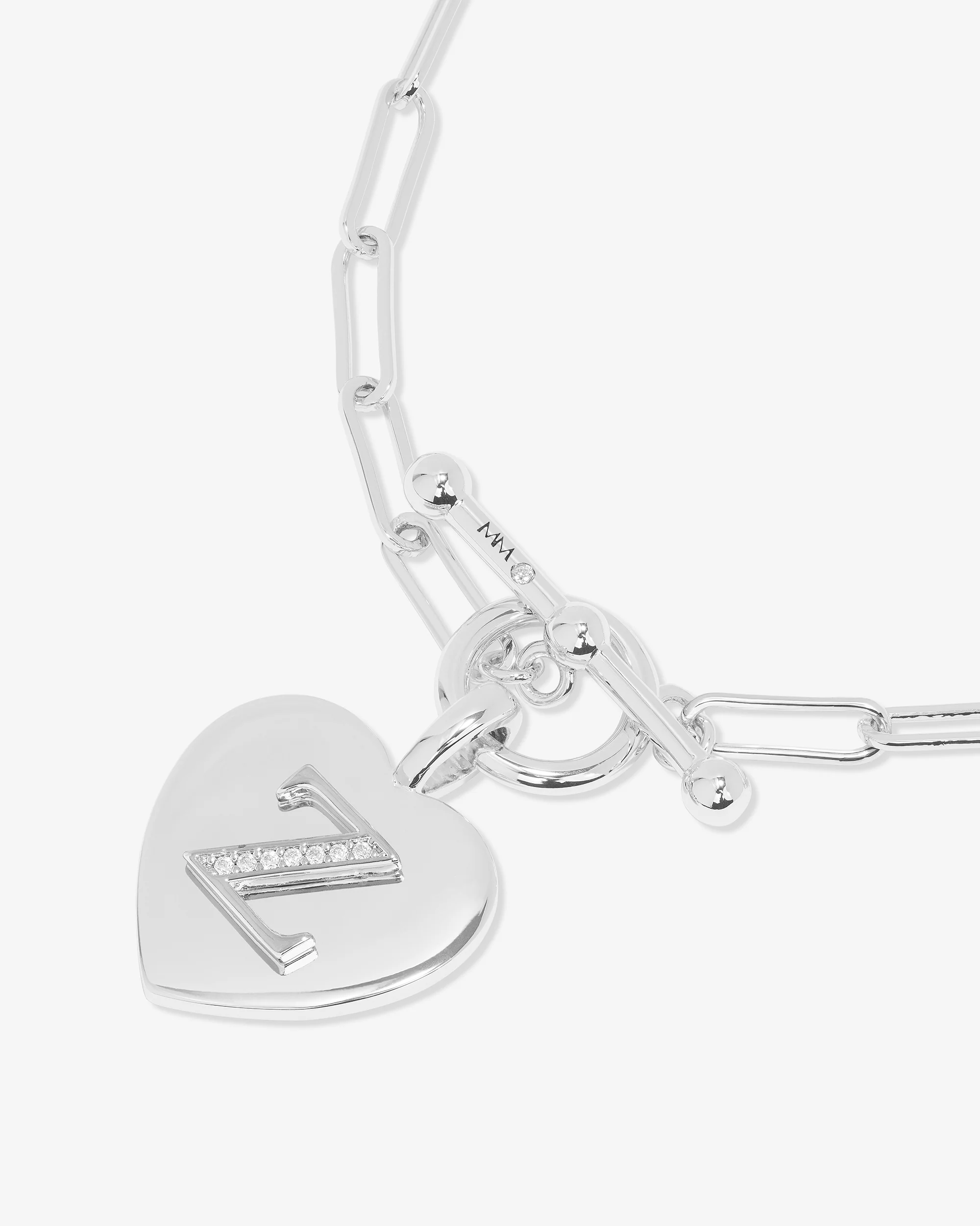 Love Letters Charm Bracelet - Silver|White Diamondettes - Image 53