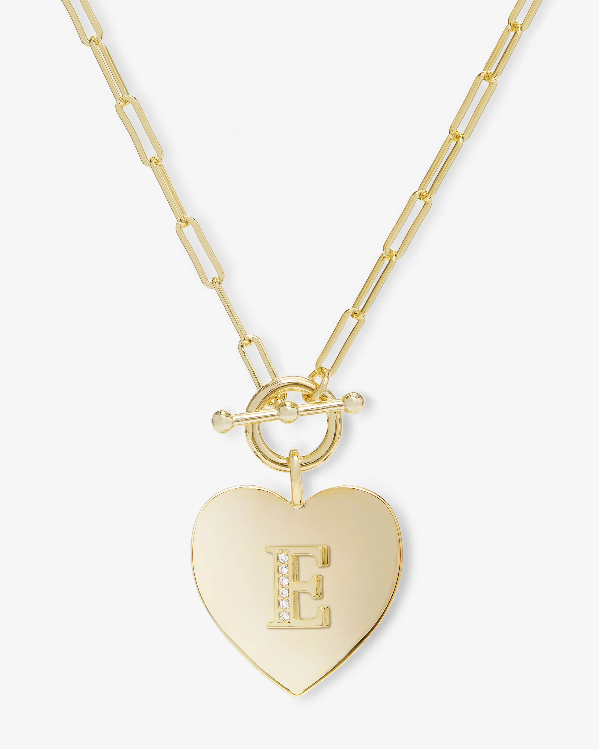 Love Letters Heart Necklace - Gold|White Diamondettes - Image 5