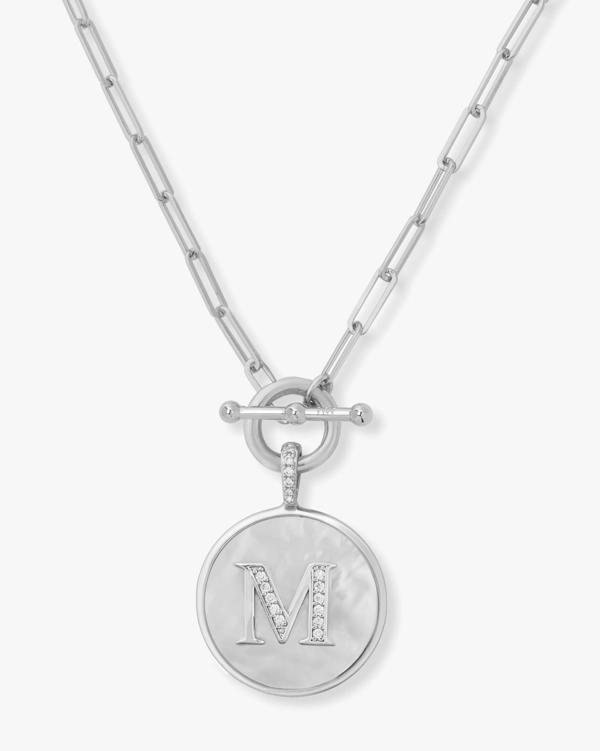 Love Letters Medallion Necklace 24mm - Silver - Image 13