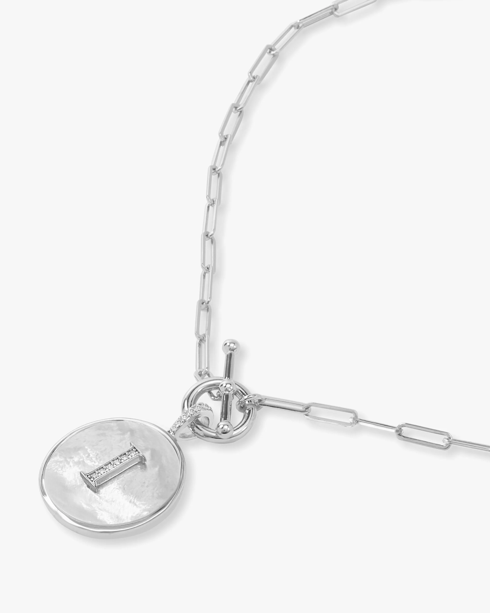 Love Letters Medallion Necklace 24mm - Silver - Image 36