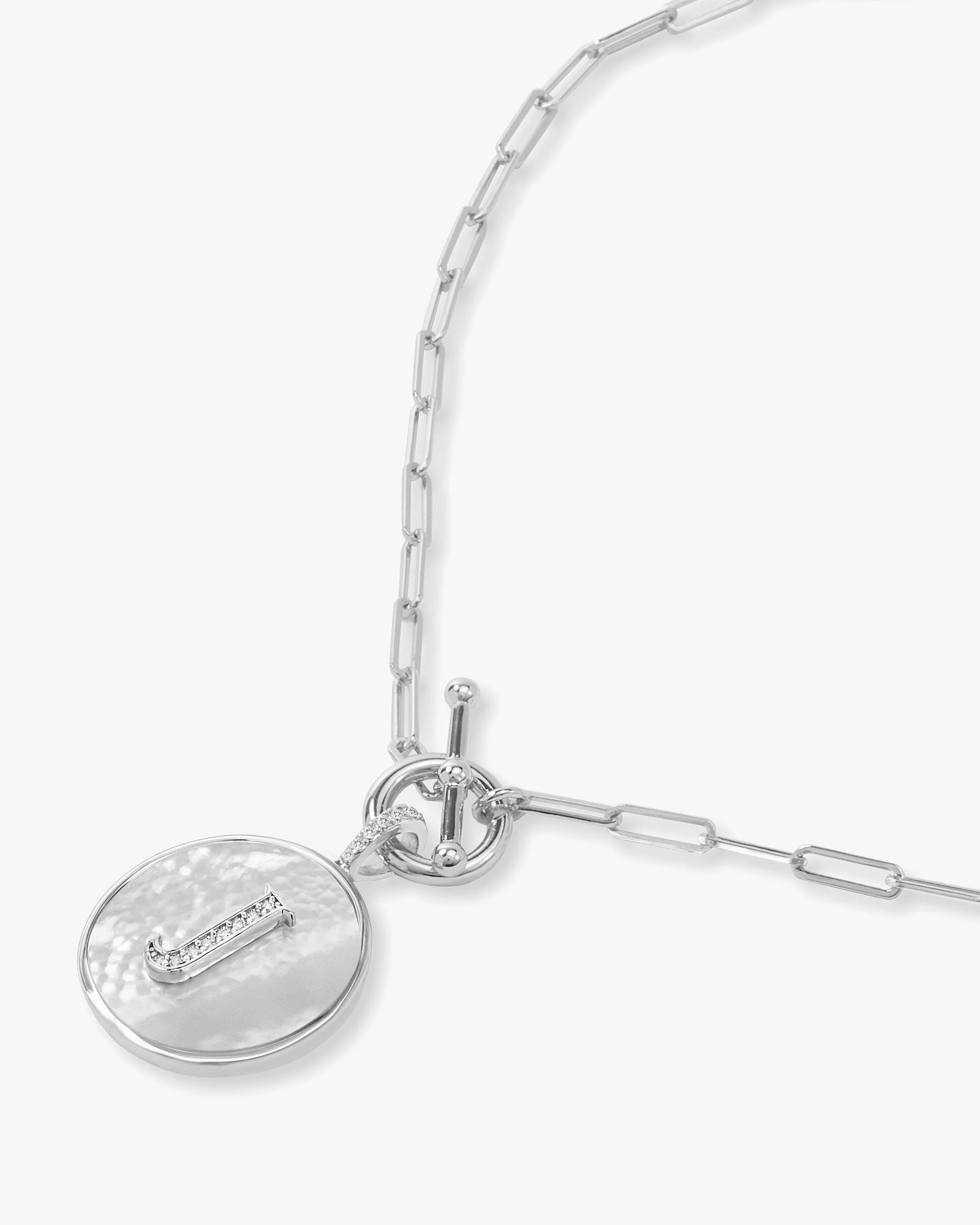 Love Letters Medallion Necklace 24mm - Silver - Image 37