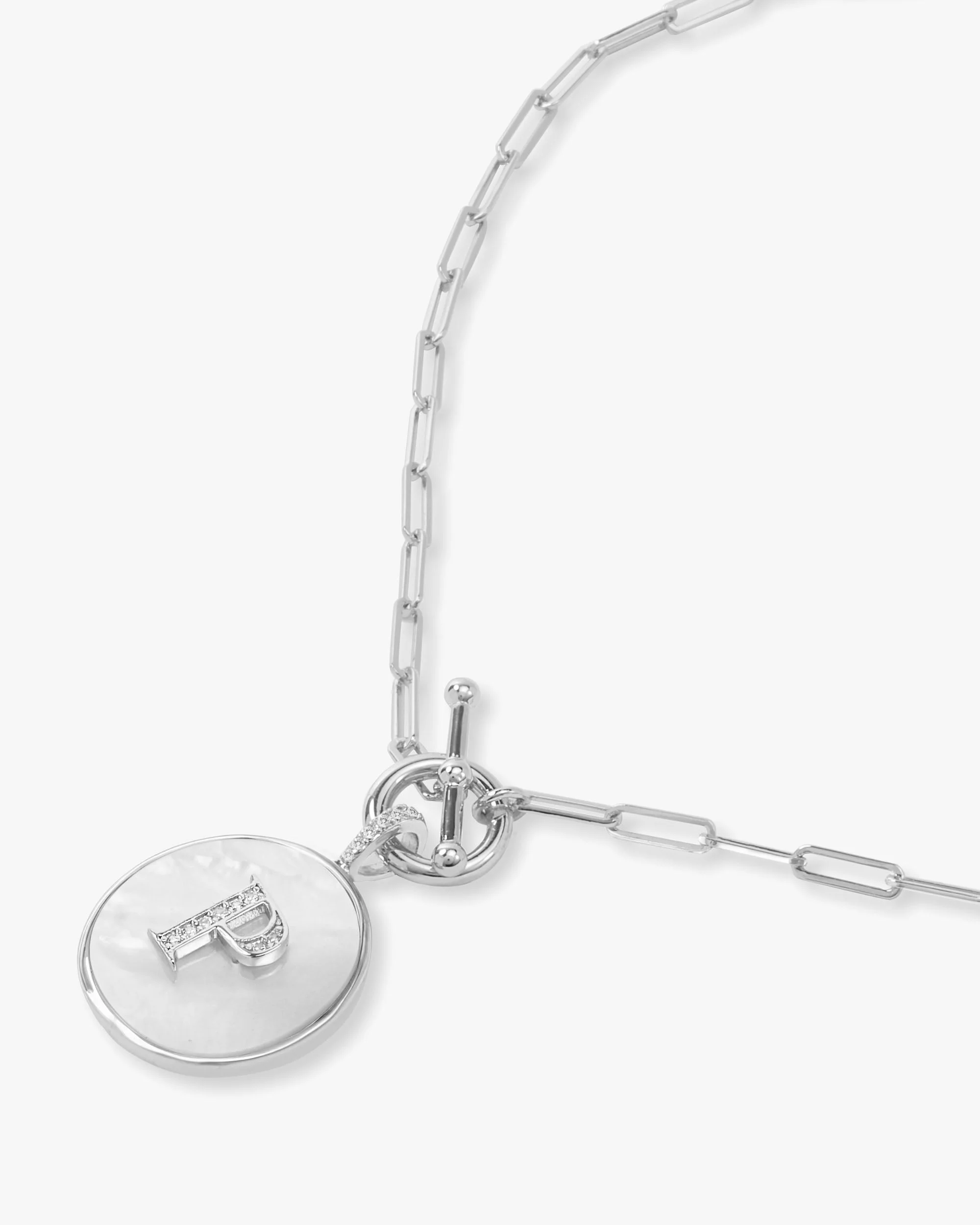 Love Letters Medallion Necklace 24mm - Silver - Image 43