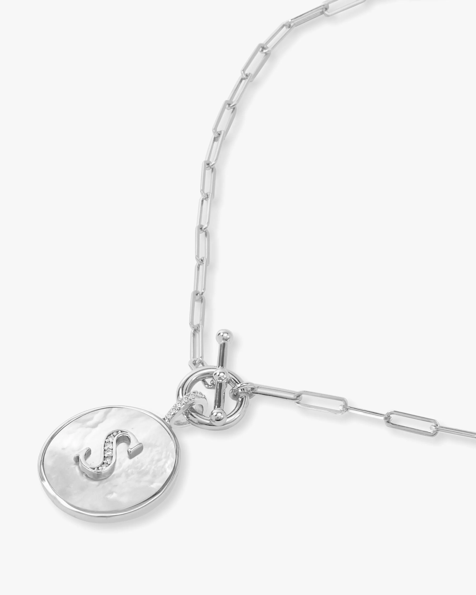 Love Letters Medallion Necklace 24mm - Silver - Image 46