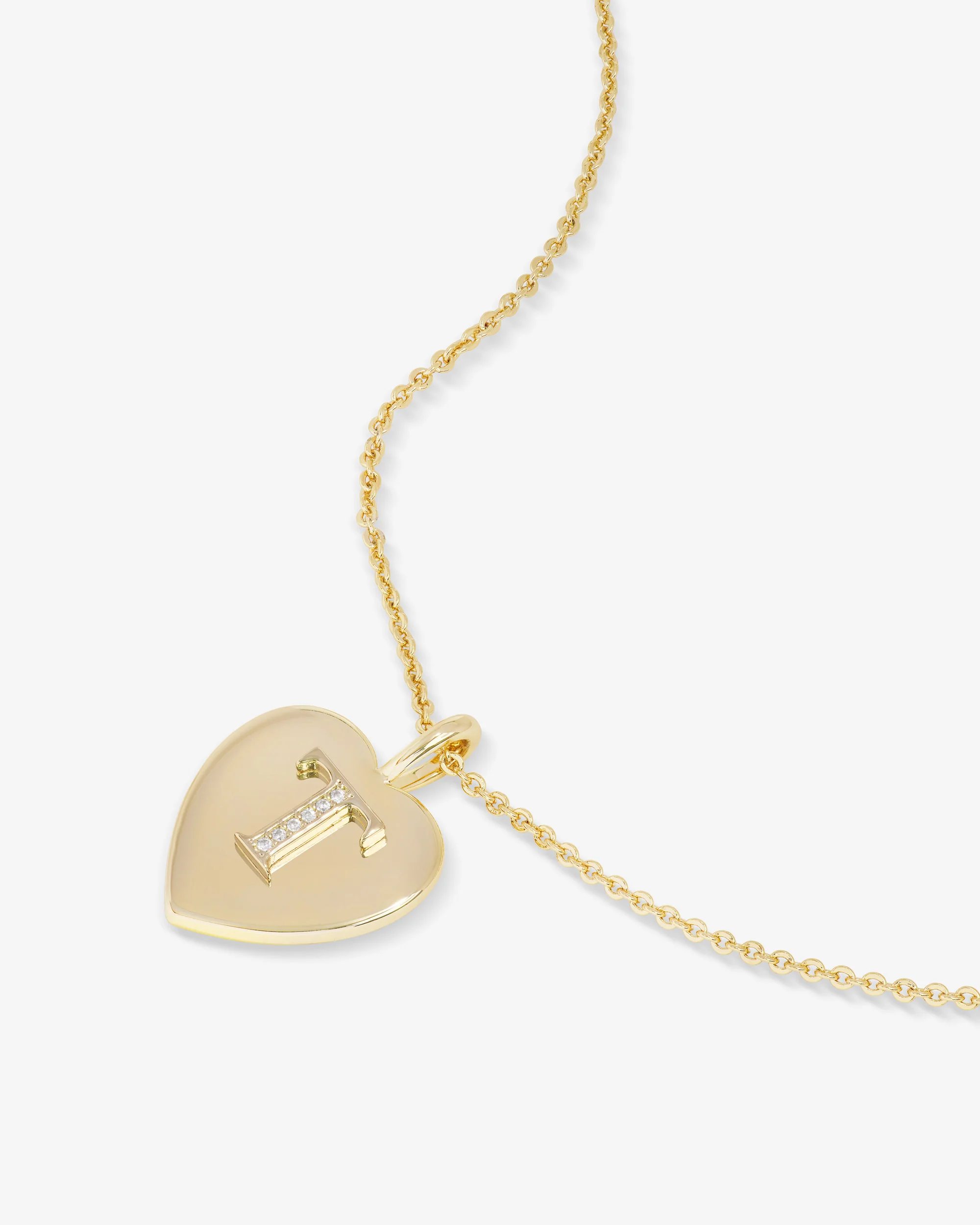 Love Letters Pendant Necklace - Gold|White Diamondettes - Image 47
