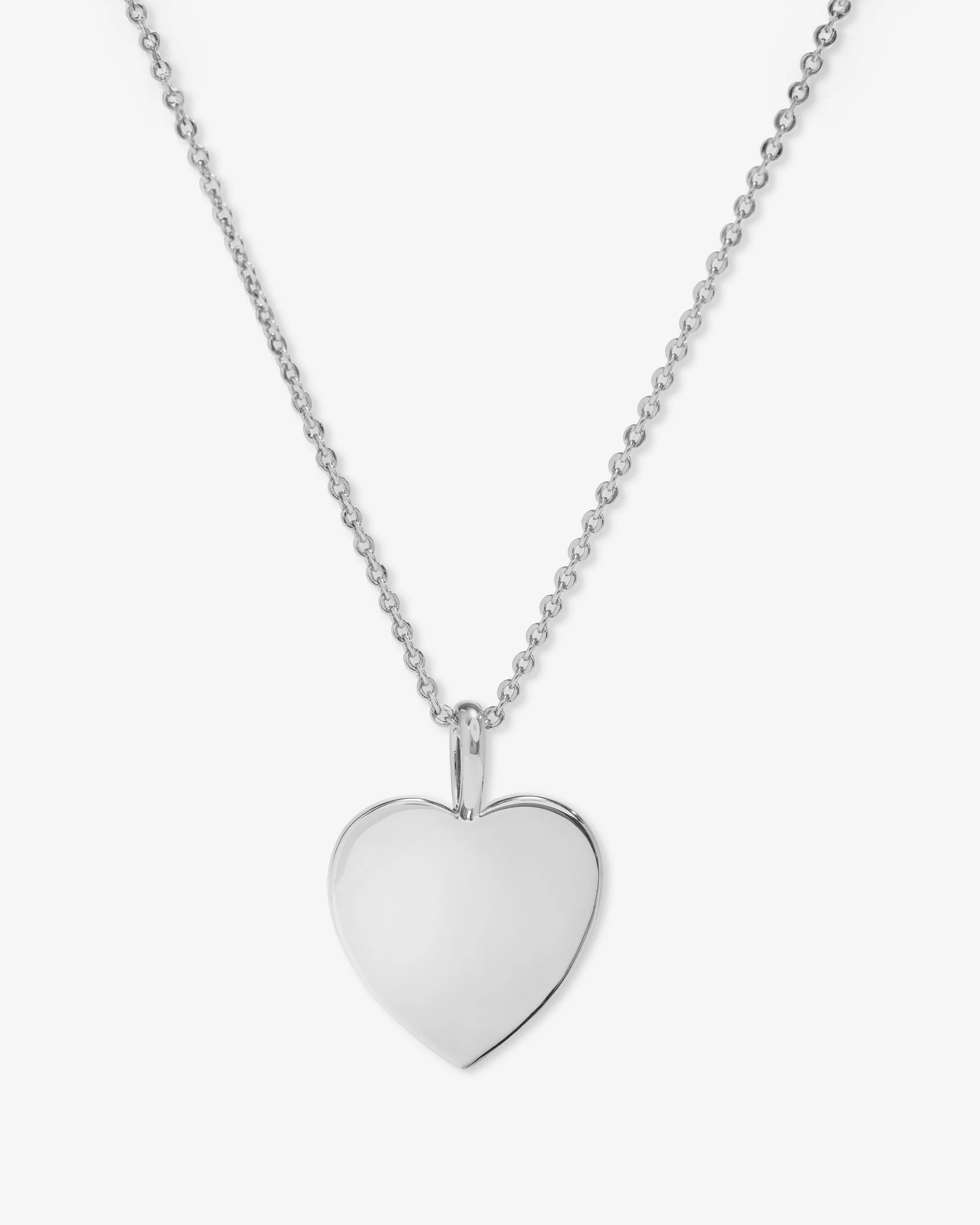 Love Letters Pendant Necklace - Silver|White Diamondettes - Image 55