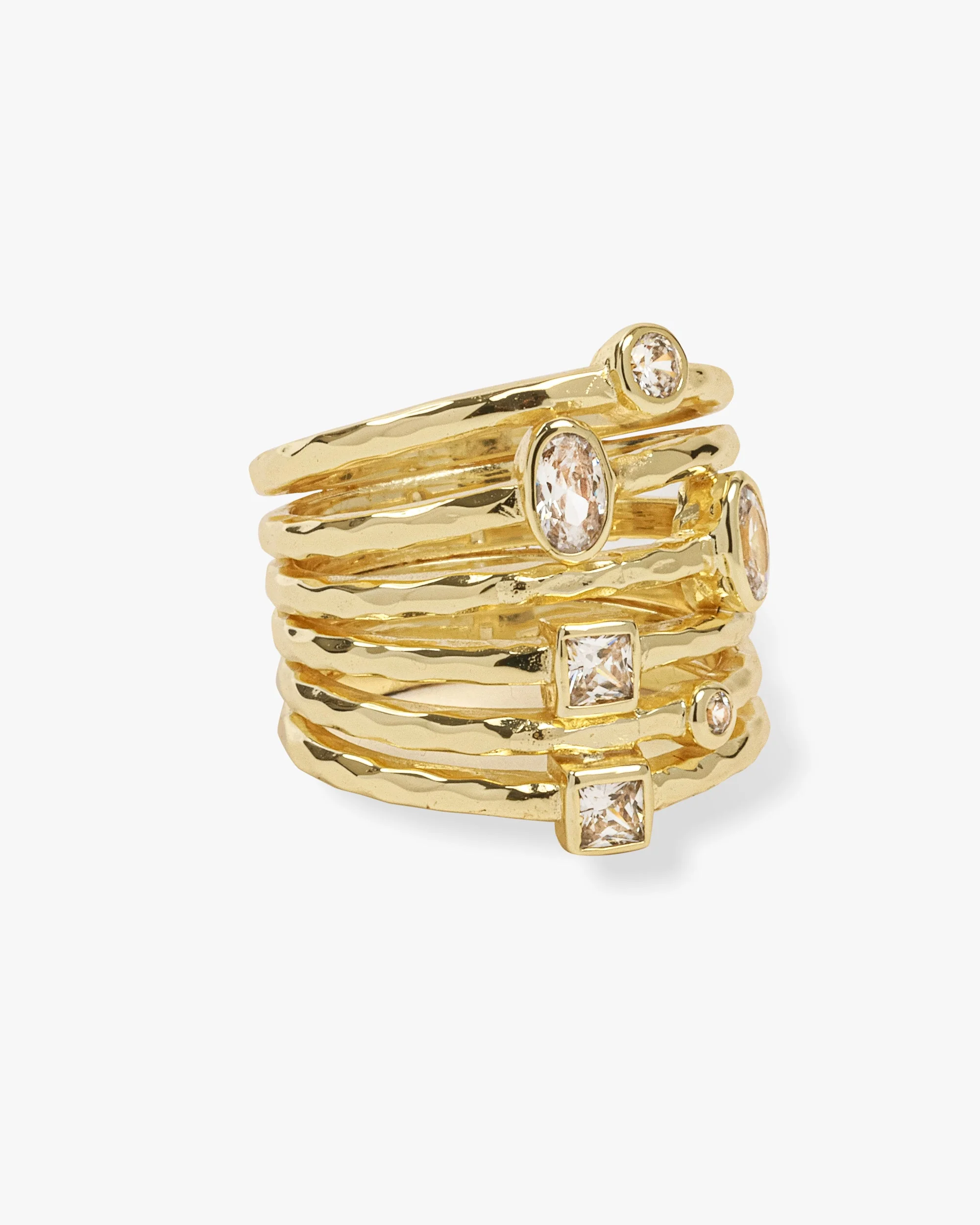 Monroe Ring - Gold|White Diamondettes - Image 3