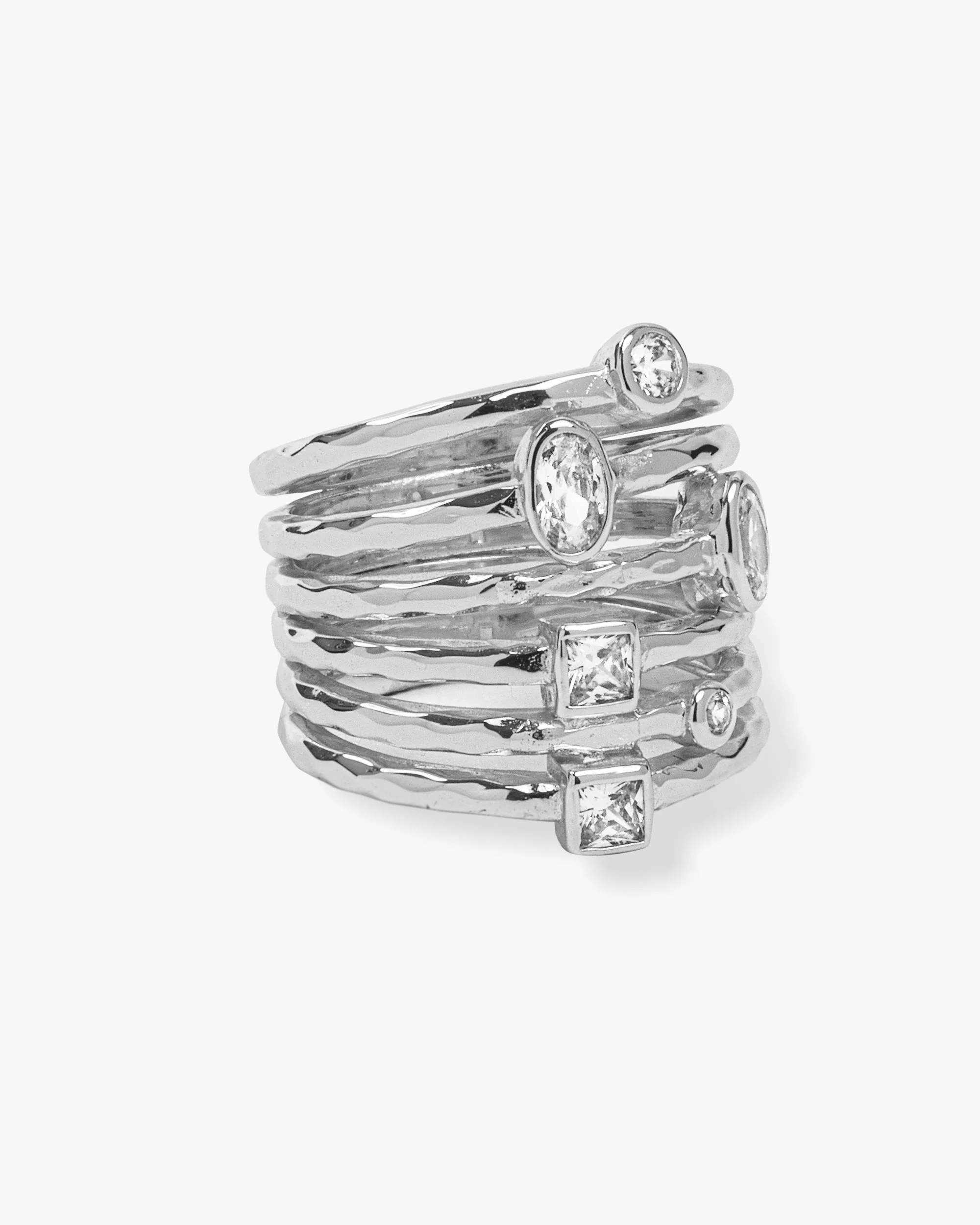 Monroe Ring - Silver|White Diamondettes - Image 3
