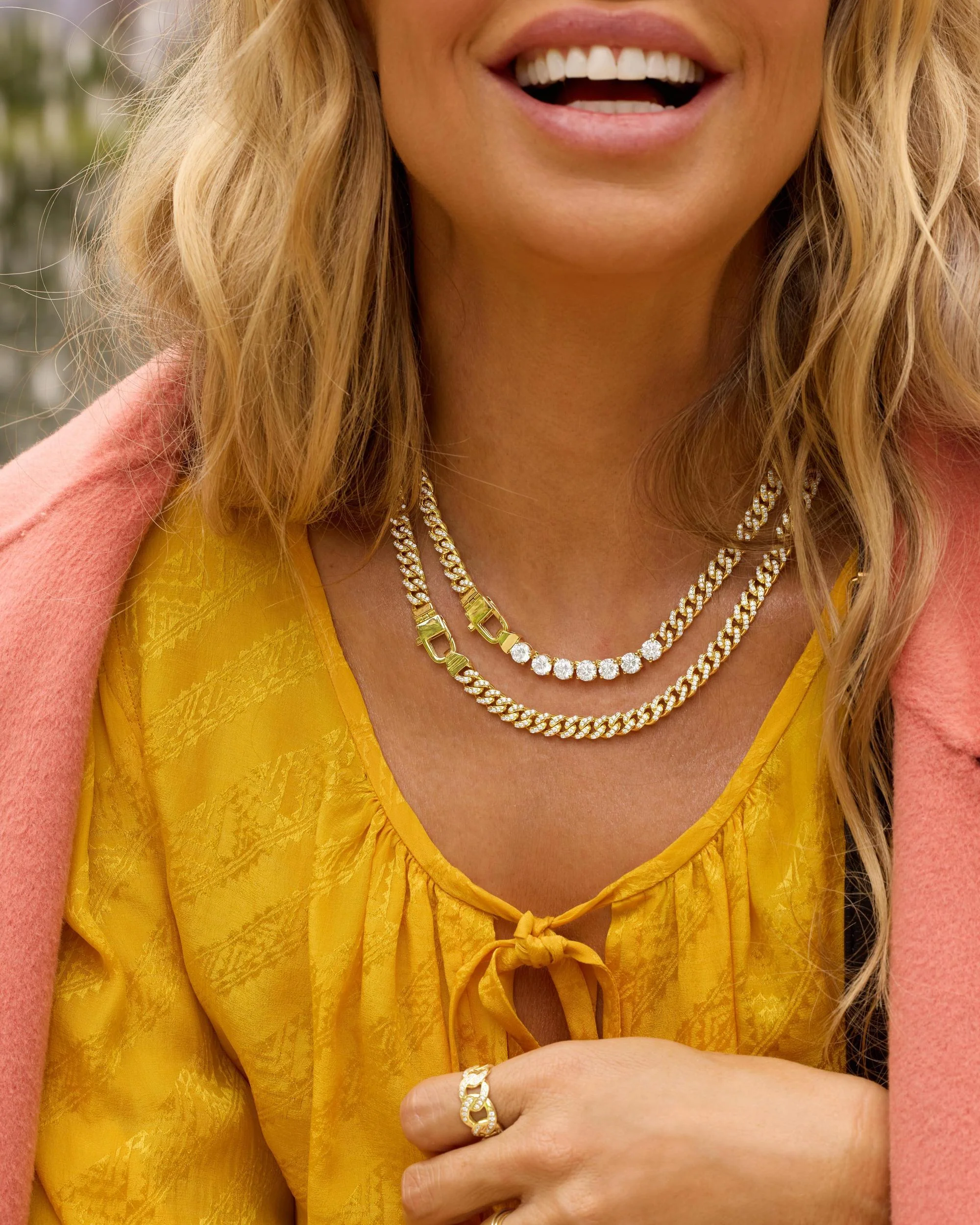 Pavé Julian Loves Diamonds Necklace 6.8mm - Gold|White Diamondettes - Image 10