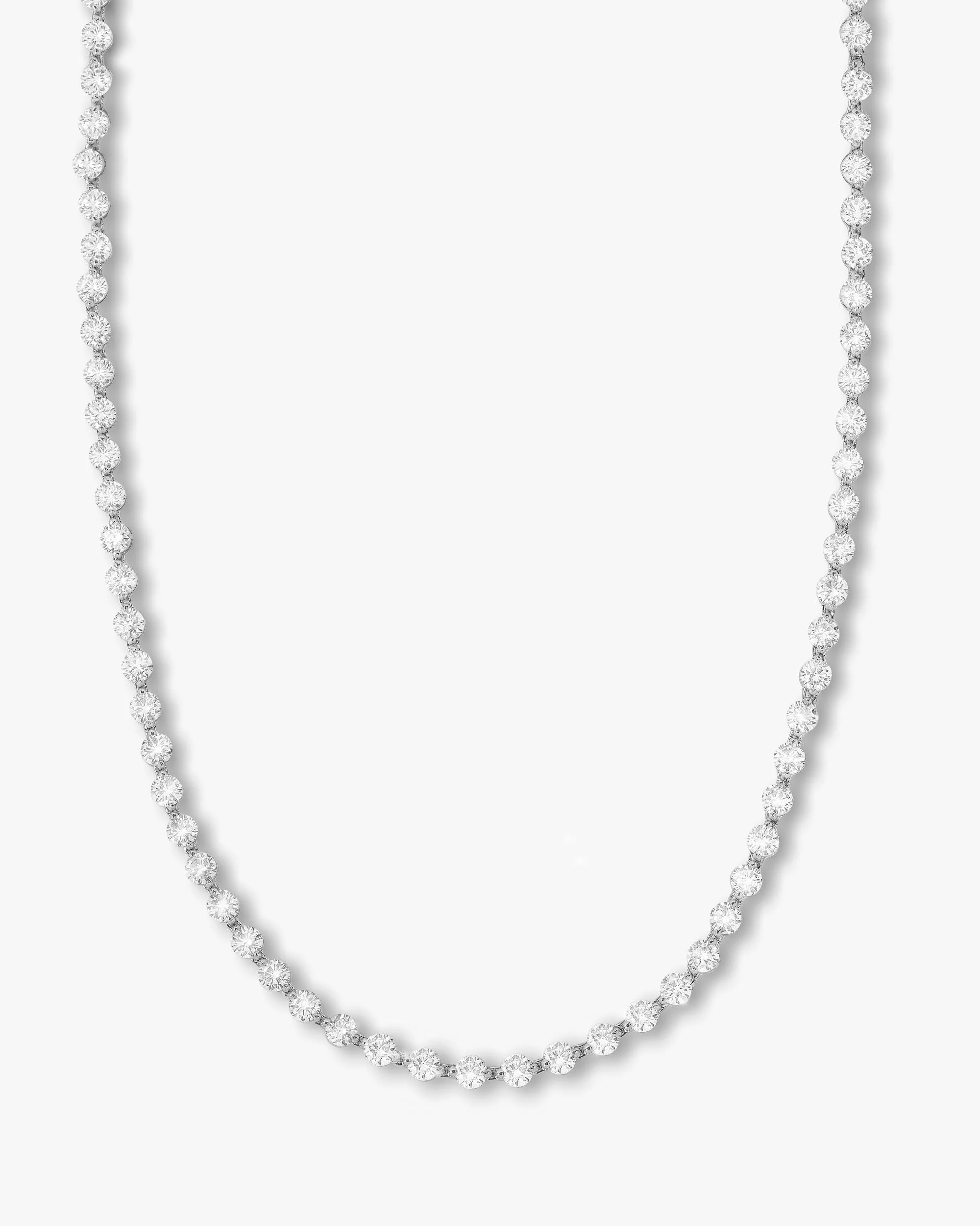 She's an Icon Tennis Necklace 4mm - Silver|White Diamondettes