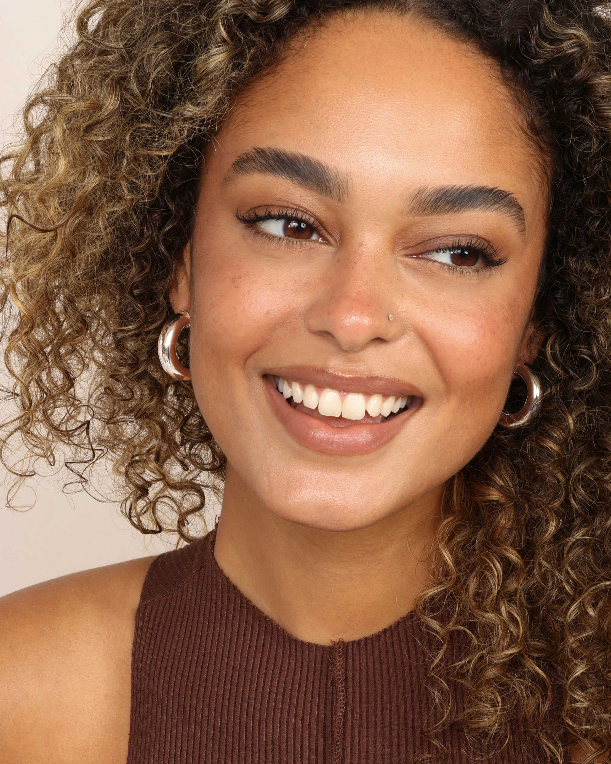 "She's So Smooth" Tube Hoops - Silver - Image 2