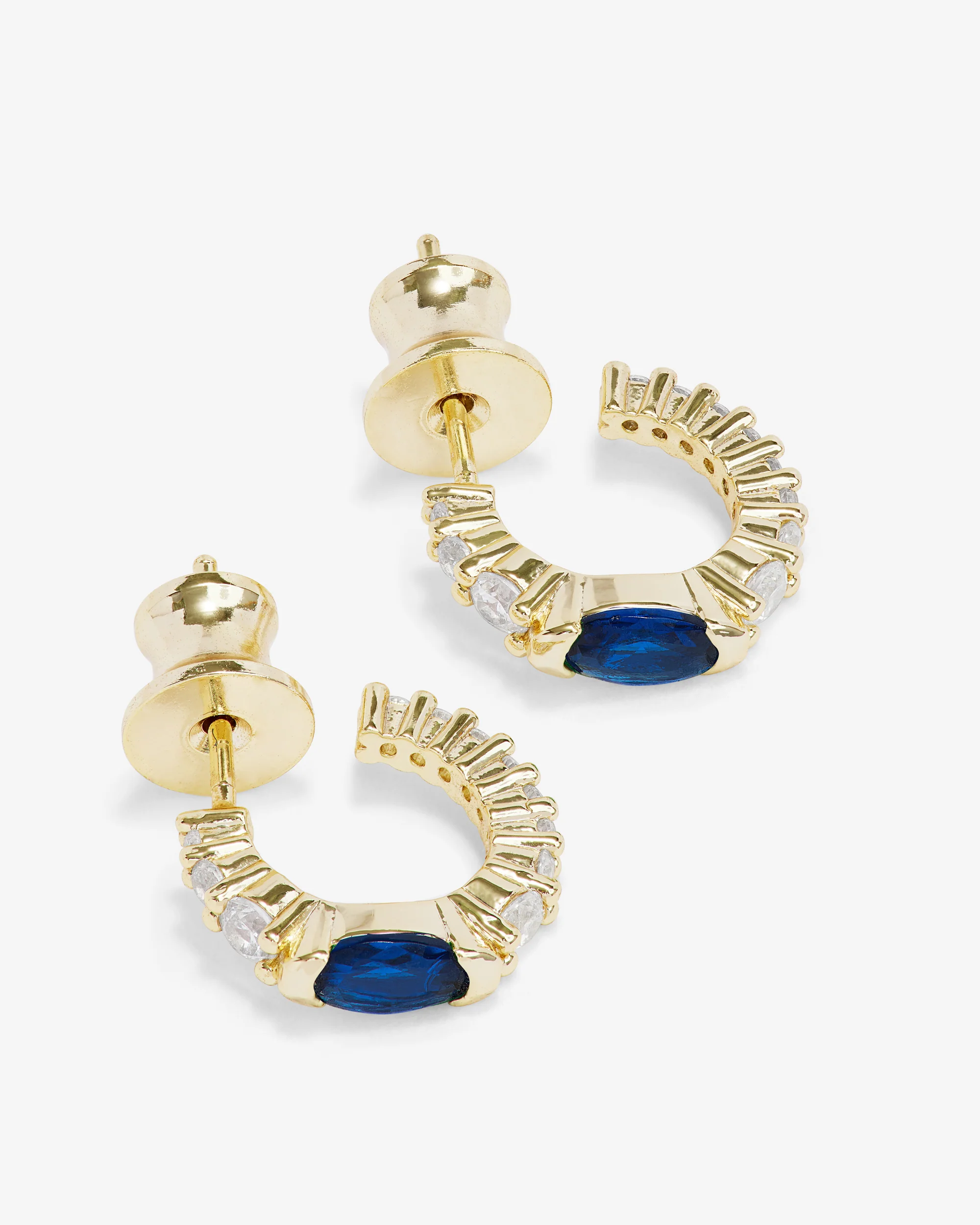 The Maven Huggies - Gold|Blue Sapphire - Image 3