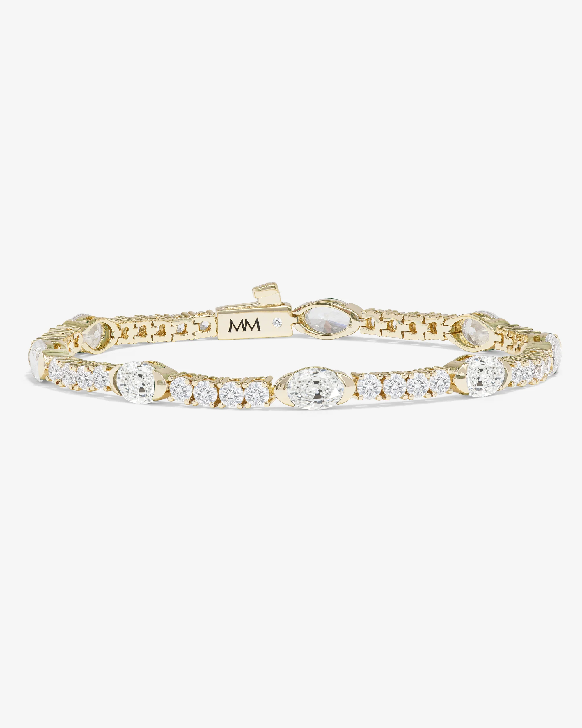 The Maven Tennis Bracelet 3mm - Gold|White Diamondettes