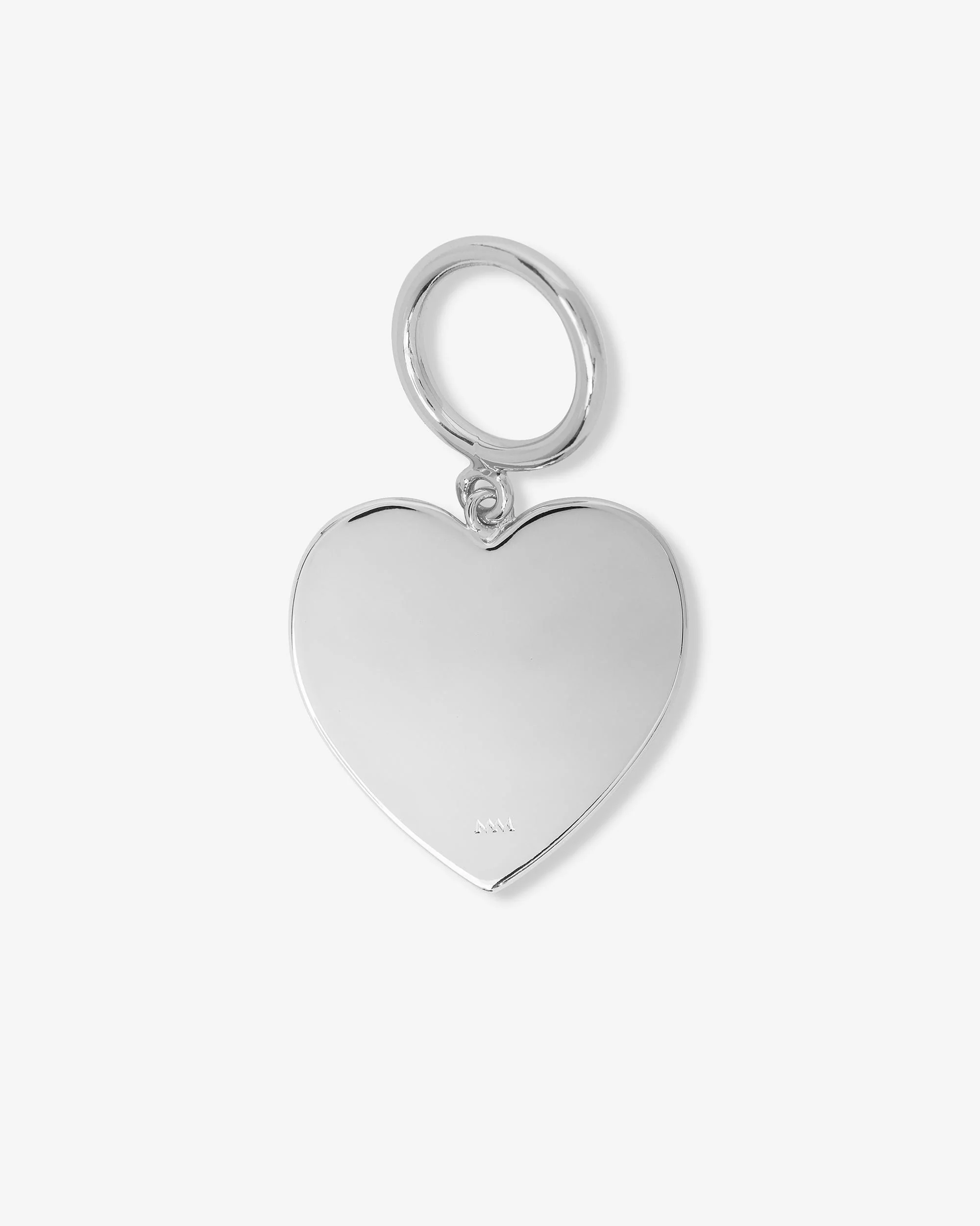 XL Heart Engravable Dog Tag - Silver - Image 2
