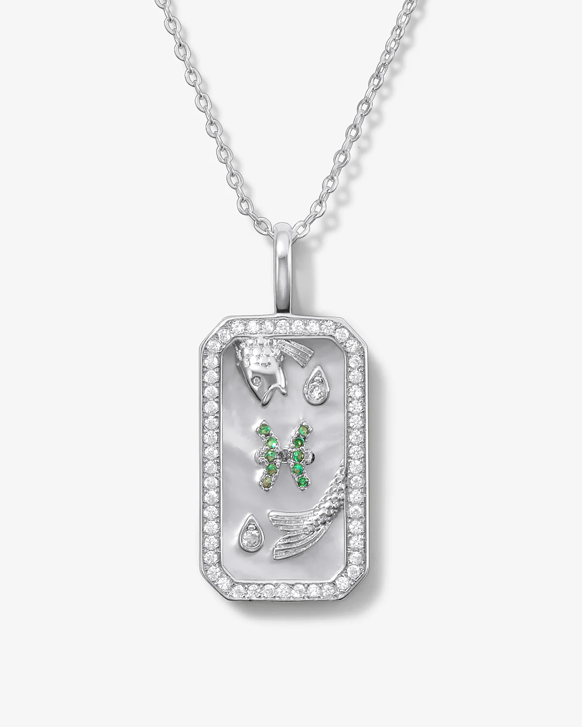 Zodiac Amulet Necklace - Silver - Image 6